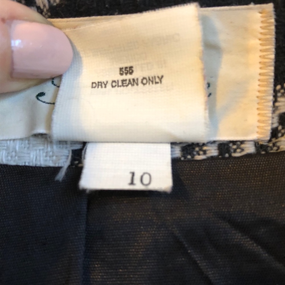 Vintage Black And While Large Pattern Checkered B… - image 7